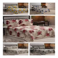 Cobre Leito Colcha Jacquard Casal Queen 3 Peças Estampado