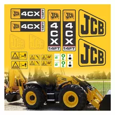 Kit Etiquetas Adesivos Retro Escavadeira Jcb 4cx