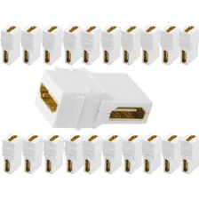 Kit 20 Unidades -keystone - Emenda Hdmi 90 Graus Branco