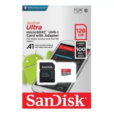 Cartao De Memoria 128g San Disk Ultra Com Adaptador!
