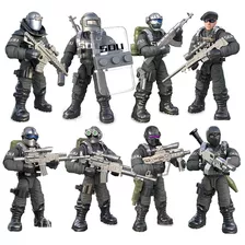 8 Peças De Call Of Duty Swat Team Figuras, Jogo Militar, Jog