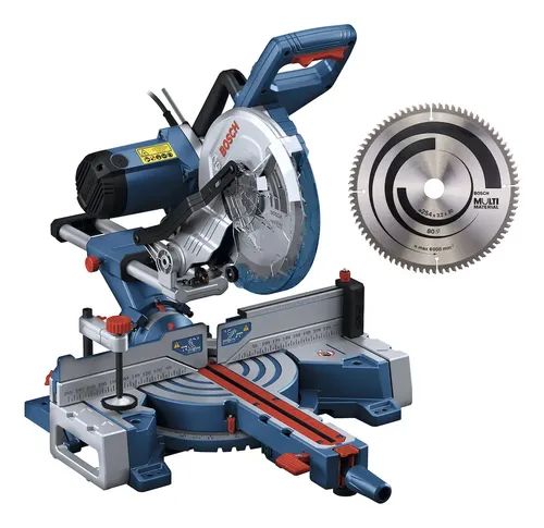 Sierra Ingletadora Bosch Telescopica Dual Gcm 254 D 1800w