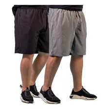 Kit 2 Bermudas Mauricinho Plus Size Masculina Tactel