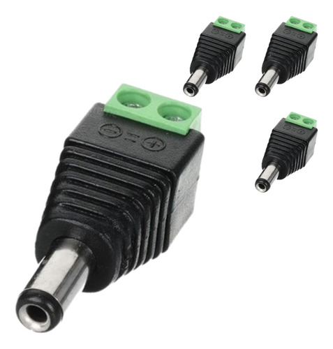 Pack Ficha Plug Conector X10 Para Alimentar Camara Cctv