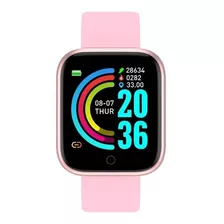 Smartwatch Relógio Inteligente Y68 D20 Pro Cor Da Pulseira Rosa Cor Da Caixa Rosa