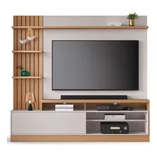 Estante Home Theater Tv Até 65 Pol. Maceió Freijó/off White Cor Creme