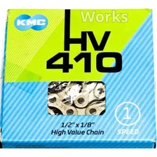 Cadena Kmc Hv410 1 Veloc 1/2 X 1/8-silver-114 Links-works!