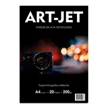 Resma A4 Foto Glossy Brillante 20hs 200g Fotografico Art-jet