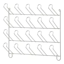 Escorredor Suporte Parede Cromado Para 20 Copos