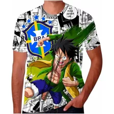 Camiseta Camisa Copa Do Mundo 2022 One Piece Luffy Piratas