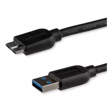 Cable Usb 3.0 Micro Usb B A Usb A 50cm Startech Color Negro