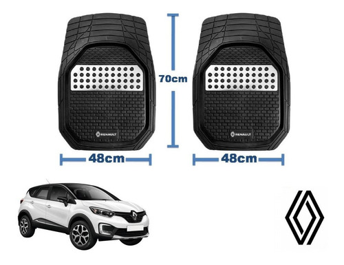 Tapetes 4pz Charola 3d Logo Renault Captur 2018 A 2022 2023 Foto 2