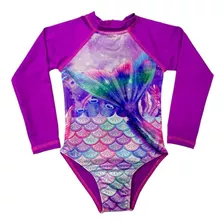 Traje De Baño Entero Para Niñas! - Cola De Sirena 