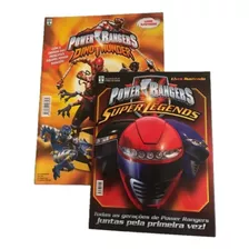 Kit 2 Álbuns Power Rangers Completos Figurinhas Para Colar