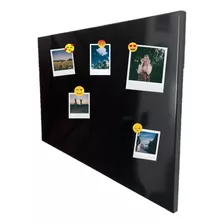 Painel De Fotos 60x40 Mural Magnético Quadro Metal + 12 Imãs