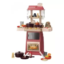 Cocina Cocinita Infantil Niña Luz/sonido Altura 70 Cm Rosa