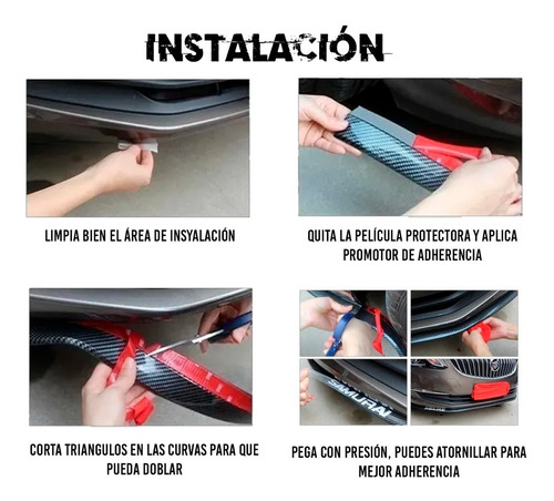 Lip Faldon Estribo Universal Spoiler Flexible Samurai 2.5m Foto 9