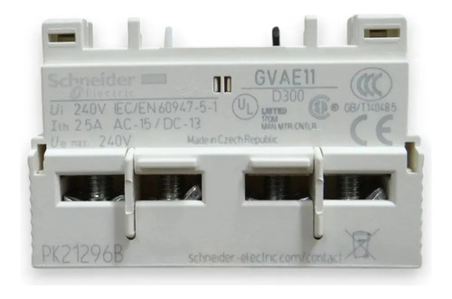 Contato Auxiliar Instantâneo Frontal 1na+1nf Tesys Gv2-gv3 Schneider Electric Gvae11 220v