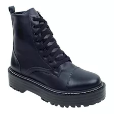 Bota Feminina Cano Curto Salto Tratorado Lilha Shoes 4050