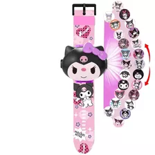 Reloj Proyector Digital Kuromi Imágenes Hello Kitty 