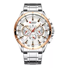 Reloj De Lujo Hombre Curren 8363 Cronógrafo Funcional Dorado