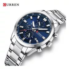 Relógios De Quartzo Curren Men Business Chronograph