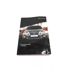 Livreto Manual Do Proprietário Lexus Ct200h 2018 Usado