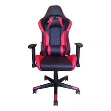 Silla Reclinable Oficina Pc Gamer Vivendi Negro Rojo