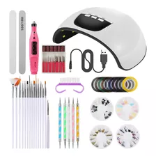 Manicura Set 45w Led Secador De Uñas Luz Eléctrico Taladro D