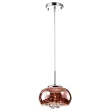 Pendente Plafon Soho Cromado E Cobre (d)22cm 25w - Pd007co