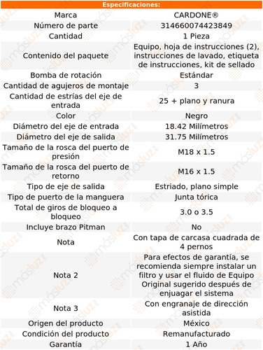 (1) Caja Direccin Hidrulica Pontiac Grand Am 80 Reman Foto 4