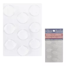 Gota De Silicone Anti-impacto Adesivo Circular Incolor 18mm 