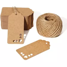 Tag Papel Kraft Coração Com Cordão Juta Sisal - 100 Un