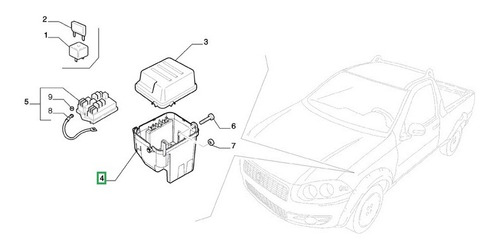 Caja Fusibles Strada Adventure Cabina Extendida Fiat 10/14 Foto 3