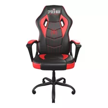 Silla Gamer Xtech Edición Spider-man Miles Morales Color Negro