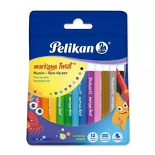 Plumones Pelikan 12 Piezas Markana Twist Plumines