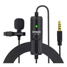 Microfone De Lapela Synco Lav-s8 Com Clipe Omnidirecional