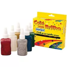 Cola Com Glitter 25g. C/06 Cores Sortidas Estojo