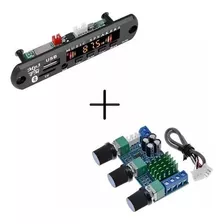 Kit Placa Decodificador Bluetooth + Amplificador Duplo 80w