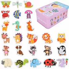 Rompecabezas De Madera Animales Niños Puzzles Educativo Bebé