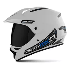 Capacete Trial Protork Liberty Mx Pro Vision C Viseira Fume