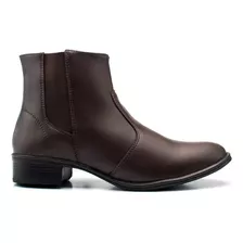 Bota Cano Curto Coturno Feminino Botinha Casual De Salto 