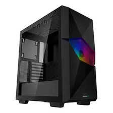 Gabinete Gamer Deepcool Cyclops Con Vidrio Templado Nnet Color Negro