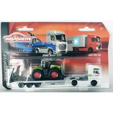 Miniatura Caminhão Man Tgx Xxl Com Trator 1/64 Majorette