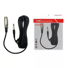 Cabo Para Microfone P10 Mono X Canon Xlr Femea 5 Metros