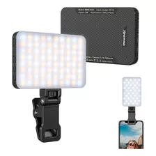 Newmowa Luz Negra Recargable Para Selfie, Luz De Video Porta