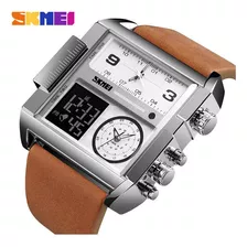 Reloj De Pulsera De Piel Luminoso Analógico-digital Skmei