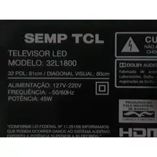 Tv Semp Tcl Led 32l1800 Placa Unificada Original Nova 