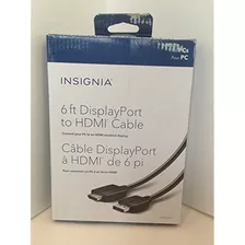 Cable Displayport / Hdmi De Insignia De 1,8 M (6 Pies) (ns-p