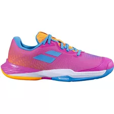 Calzado Babolat Niña Jet Mach 3 Clay Fucsia Turqueza